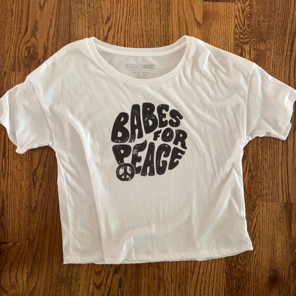 Amuse graphic cropped tee